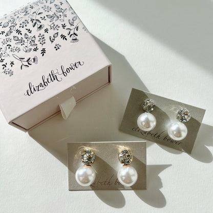 販売【ピアス】【Elizabeth Bower】Duet Stud　シルバー 【結婚式　ピアス　イヤリング】