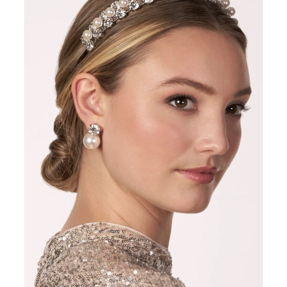 販売【イヤリング】【Elizabeth Bower】Duet Stud ゴールド 【結婚式 ピアス イヤリング】