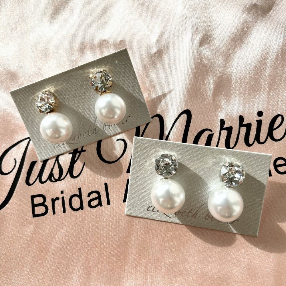 販売【イヤリング】【Elizabeth Bower】Duet Stud ゴールド 【結婚式 ピアス イヤリング】