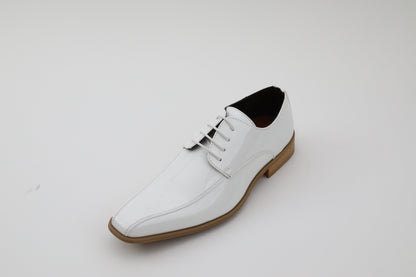 ツーシーム/3cmヒール/ホワイトエナメル【結婚式 メンズ シューズ】