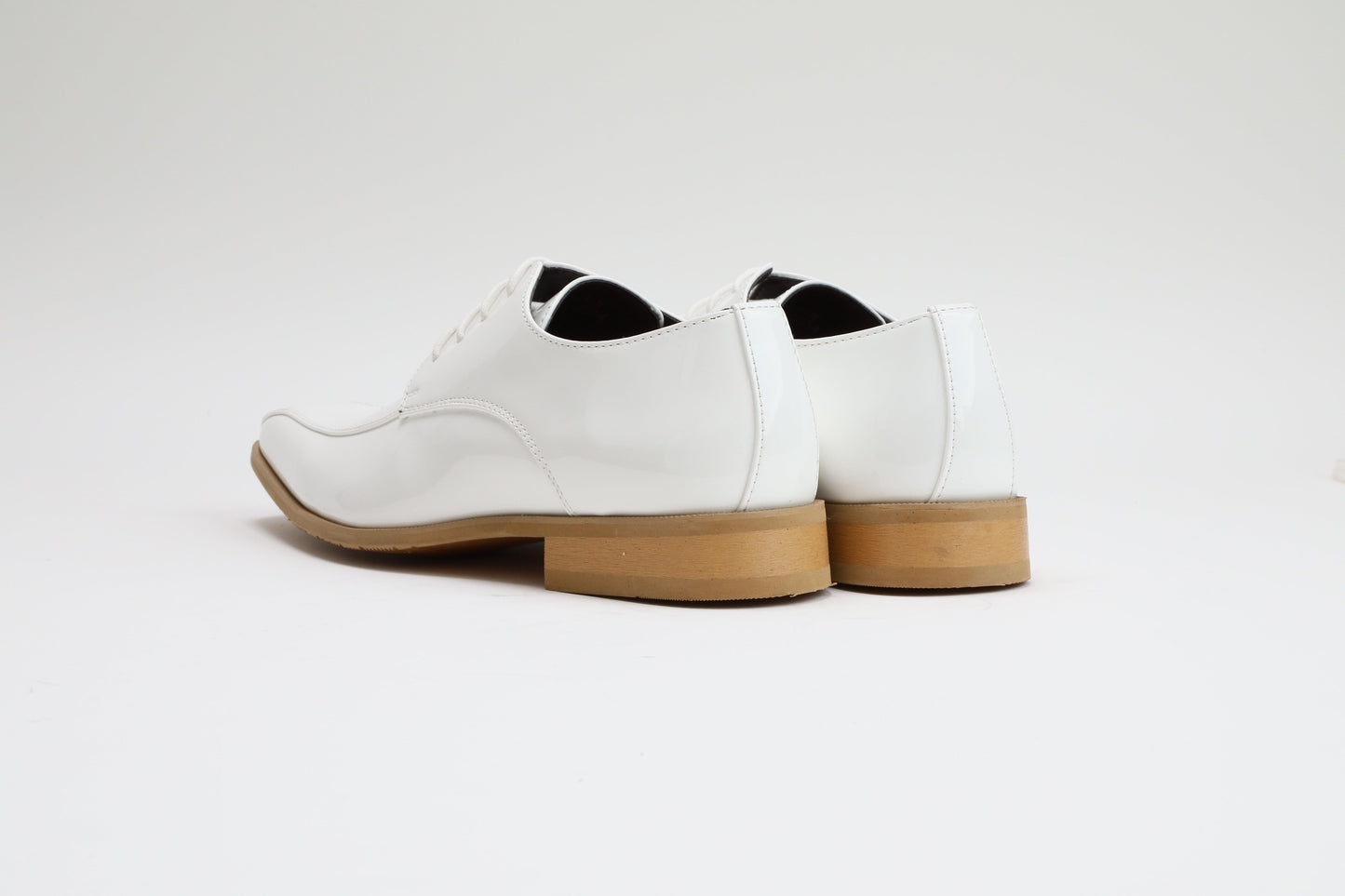 ツーシーム/3cmヒール/ホワイトエナメル【結婚式 メンズ シューズ】