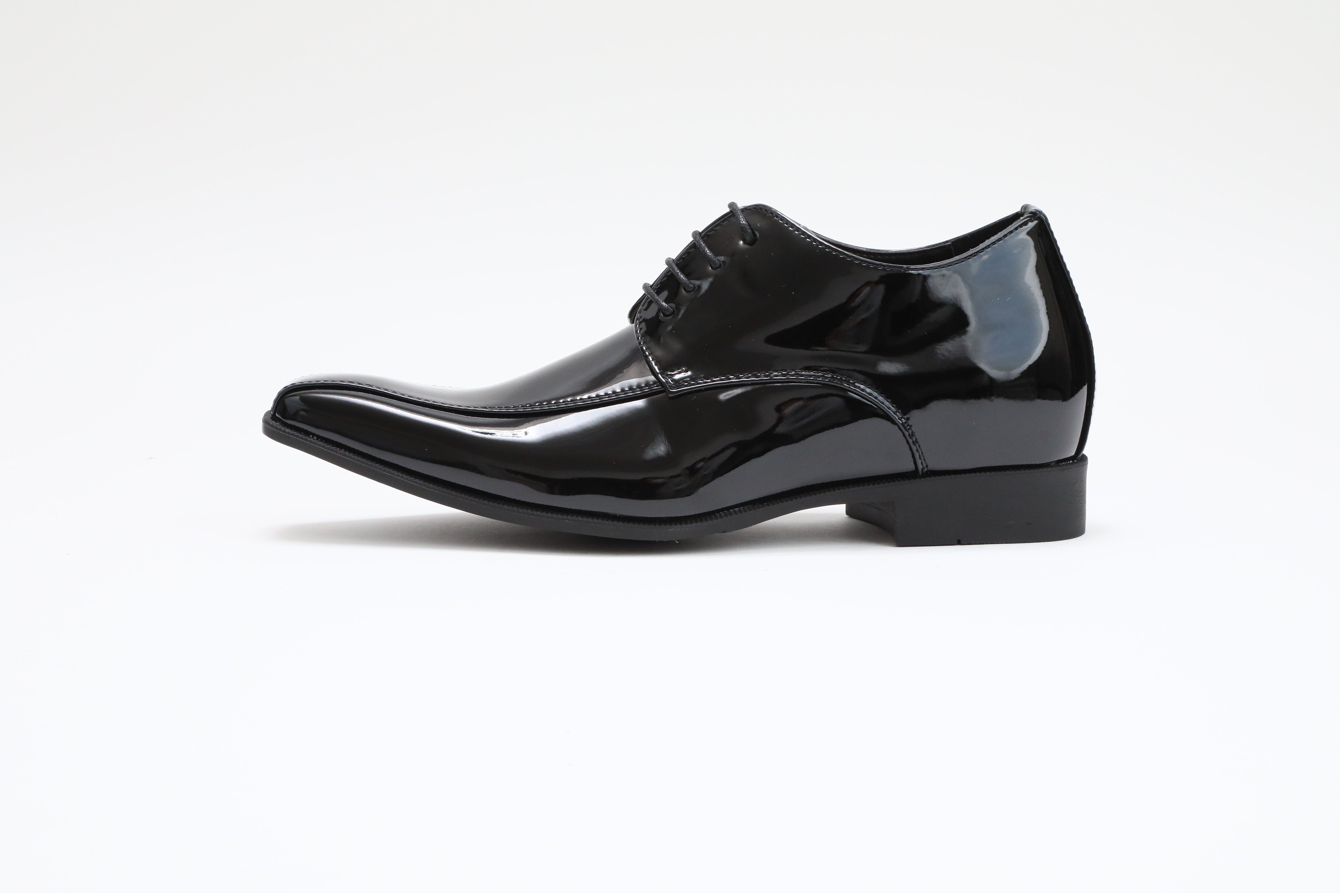 ツーシーム/7cmシークレット/ブラックエナメル【結婚式 メンズ