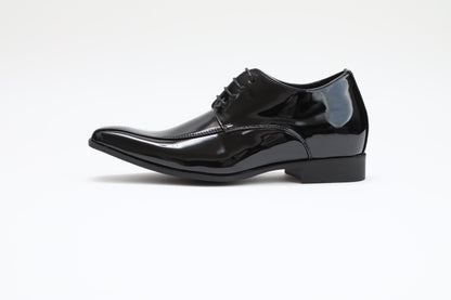 ツーシーム/7cmシークレット/ブラックエナメル【結婚式 メンズ シューズ】