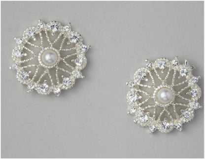 【3泊4日】Elizabeth Bower Lace Crystal ピアス 【結婚式　ピアス　イヤリング　レンタル】