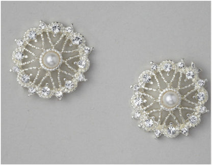 【3泊4日】Elizabeth Bower Lace Crystal ピアス 【結婚式 ピアス イヤリング レンタル】