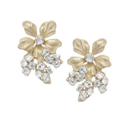 【3泊4日】Elizabeth bower Gabby マットゴールドイヤリング 【結婚式 ピアス イヤリング レンタル】