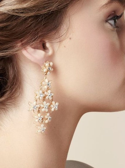 【3泊4日】Elizabeth bower Blush Cascade Chandelier イヤリング 【結婚式 ピアス イヤリング レンタル】