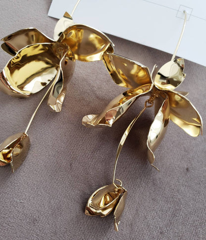 【3泊4日】a.b.Ellie Magnolia Stem Drop ピアス 【結婚式 ピアス イヤリング レンタル】