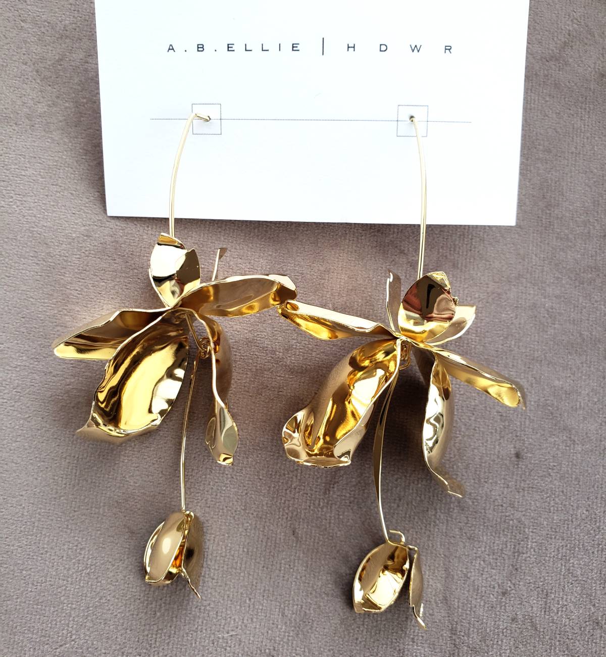 【3泊4日】a.b.Ellie Magnolia Stem Drop ピアス 【結婚式 ピアス イヤリング レンタル】