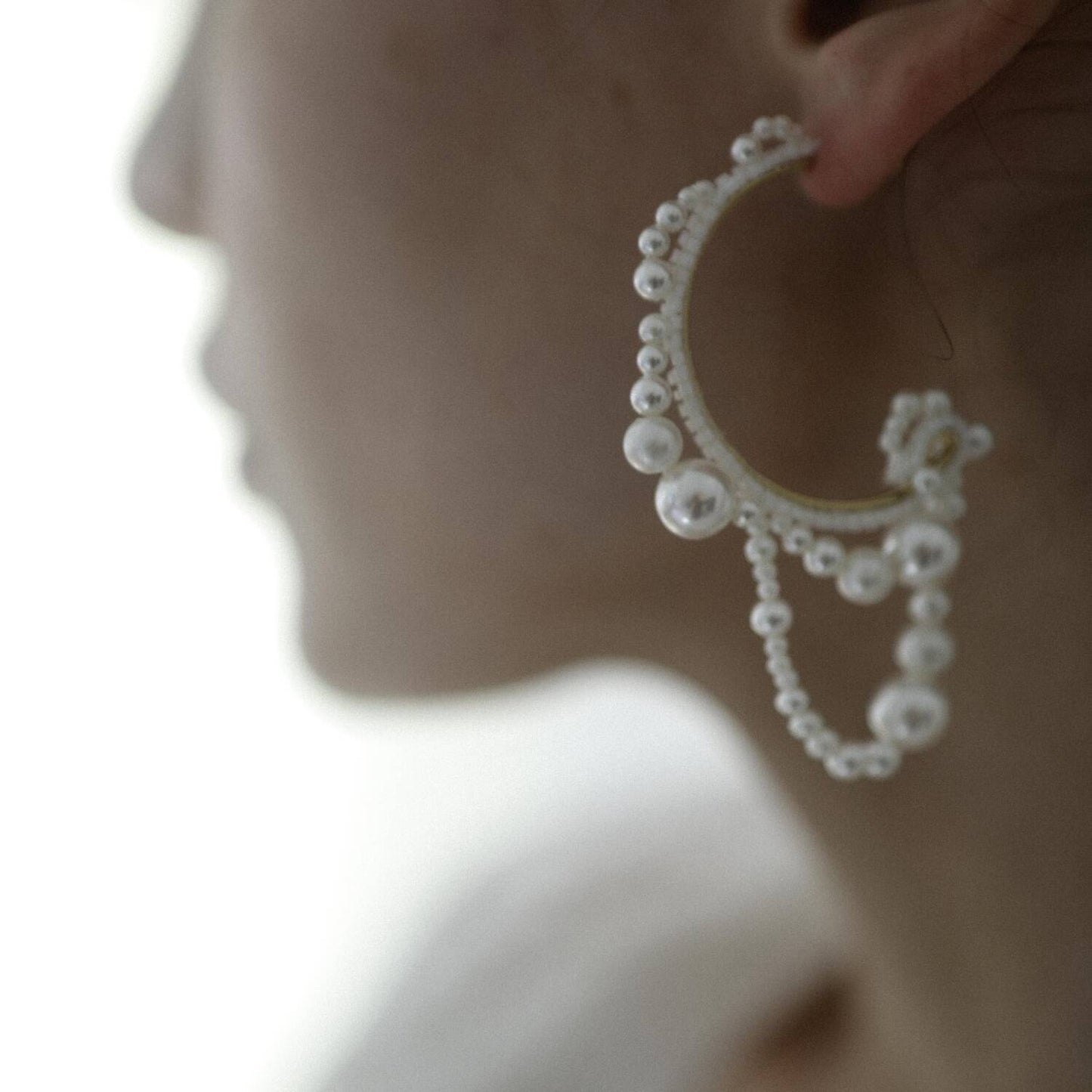 【3泊4日】a.b.ellie dee hoops パールピアス 【結婚式 ピアス イヤリング レンタル】