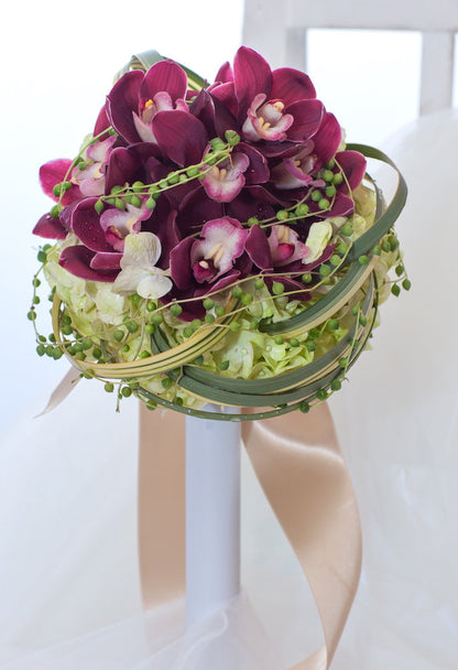 【生花】オーダーメイド/ ラウンドブーケ(グラン・アミューズド)[セットプランEmma02] 【結婚式 フラワー 生花 ブーケ ブートニア オーダーメイド】