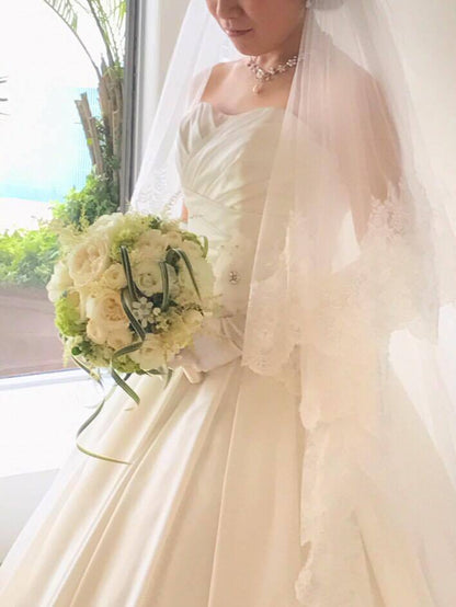 【生花】オーダーメイド/ ラウンドブーケ(グラン・アミューズド)[セットプランEmma02] 【結婚式 フラワー 生花 ブーケ ブートニア オーダーメイド】