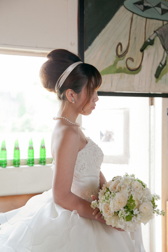 【生花】オーダーメイド/ ラウンドブーケ(グラン・アミューズド)[セットプランEmma02] 【結婚式 フラワー 生花 ブーケ ブートニア オーダーメイド】