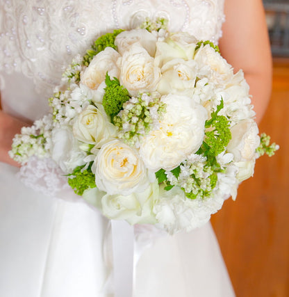 【生花】オーダーメイド/ ラウンドブーケ(グラン・アミューズド)[セットプランEmma02] 【結婚式 フラワー 生花 ブーケ ブートニア オーダーメイド】