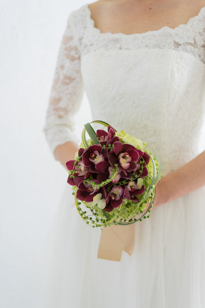 【生花】オーダーメイド/ ラウンドブーケ(グラン・アミューズド)[セットプランEmma02] 【結婚式 フラワー 生花 ブーケ ブートニア オーダーメイド】