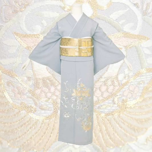 【山口美術織物】色留袖F-01-c 【結婚式 訪問着 色留袖 レンタル】