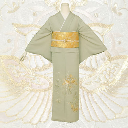 【山口美術織物】色留袖F-02-c 【結婚式 訪問着 色留袖 レンタル】