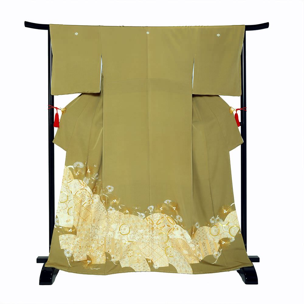 色留袖F-03-c 【結婚式 訪問着 色留袖 レンタル】