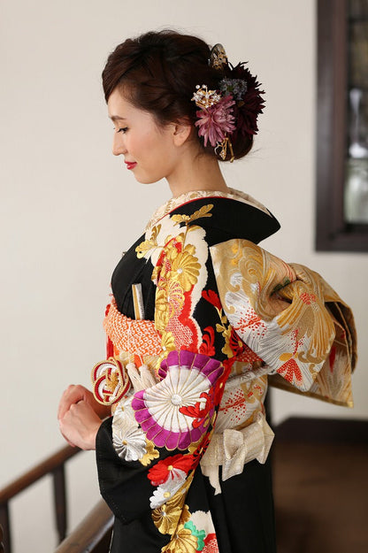 祝九重:着付け1点(お引上げ込) 【結婚式 和装 引き振袖 レンタル】