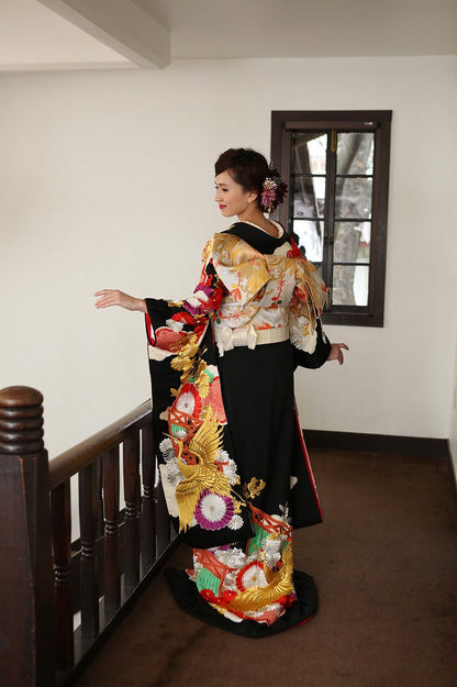 祝九重:着付け1点(お引上げ込) 【結婚式 和装 引き振袖 レンタル】