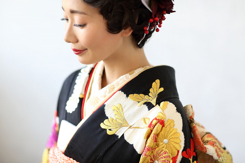 祝九重:着付け1点(お引上げ込) 【結婚式 和装 引き振袖 レンタル】