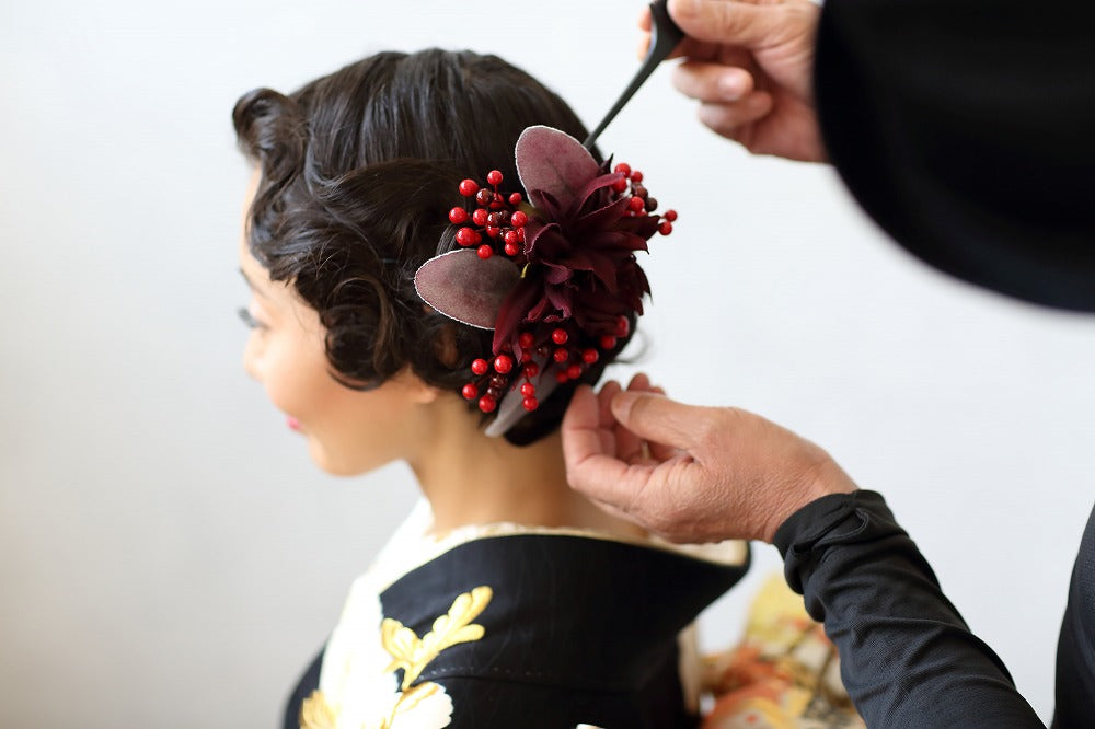 祝九重:着付け1点(お引上げ込) 【結婚式 和装 引き振袖 レンタル】