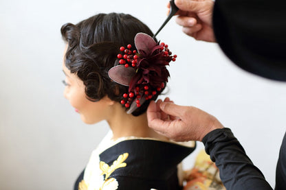 祝九重:着付け1点(お引上げ込) 【結婚式 和装 引き振袖 レンタル】