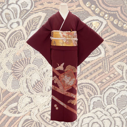 色留袖F-08-c 【結婚式 訪問着 色留袖 レンタル】