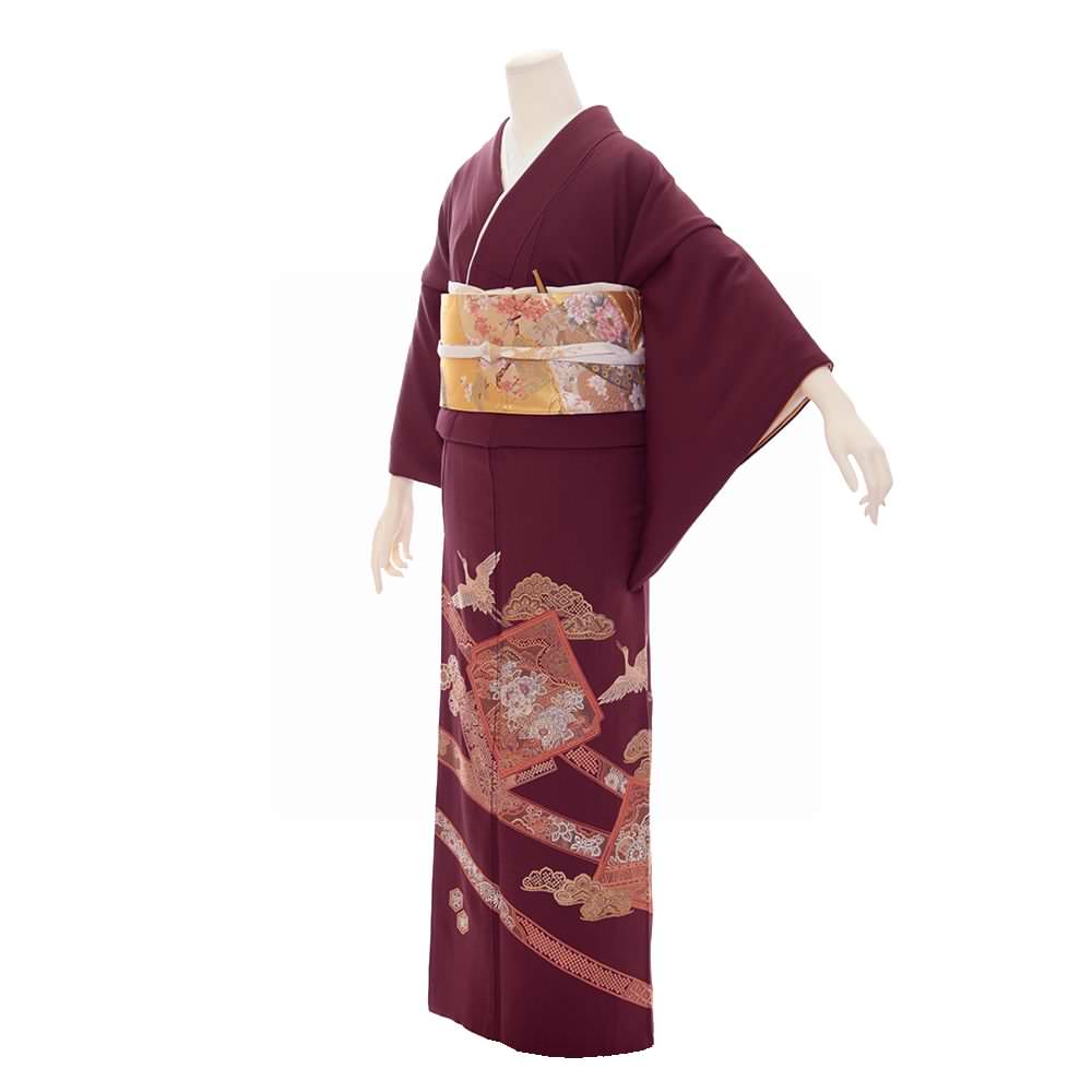 色留袖F-08-c 【結婚式 訪問着 色留袖 レンタル】