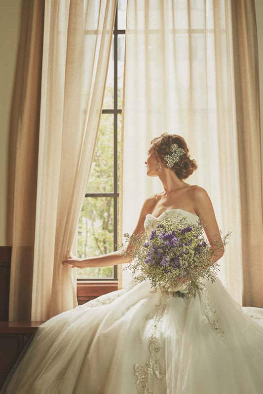 【生花】クラッチブーケ(ブルーファンタジー) 【結婚式 フラワー 生花 ブーケ ブートニア】