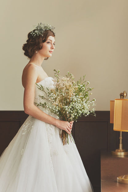 【生花】ナチュラルクラッチブーケ(スワッグ) 【結婚式 フラワー 生花 ブーケ ブートニア】