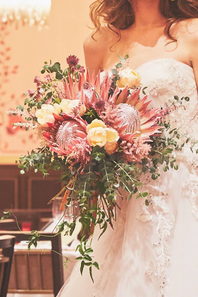 【生花】クラッチブーケ(ワイルドフラワー) 【結婚式 フラワー 生花 ブーケ ブートニア】