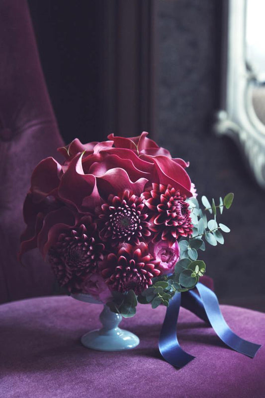 【生花】ラウンドブーケ 【結婚式 フラワー 生花 ブーケ ブートニア】