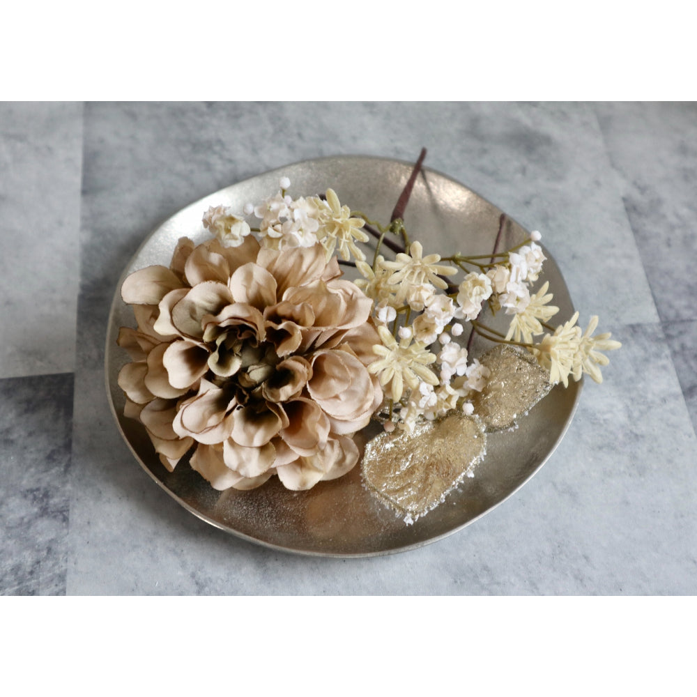 【造花】フラワーヘアアクセサリー#14/和装・ダリア・ゴールド 【結婚式 ヘアアクセサリー】