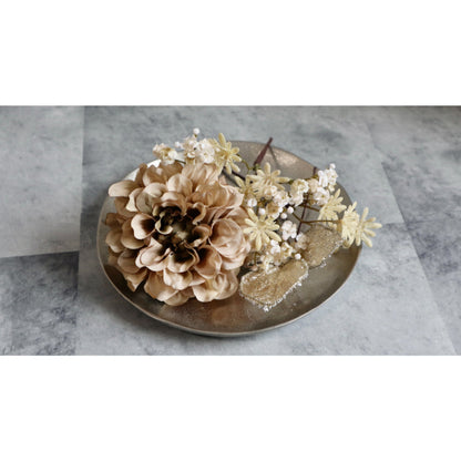 【造花】フラワーヘアアクセサリー#14/和装・ダリア・ゴールド 【結婚式 ヘアアクセサリー】