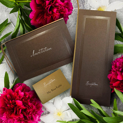 【結婚式 招待状】バレンシア チャコール(手作りキット)【結婚式 ペーパー 招待状】