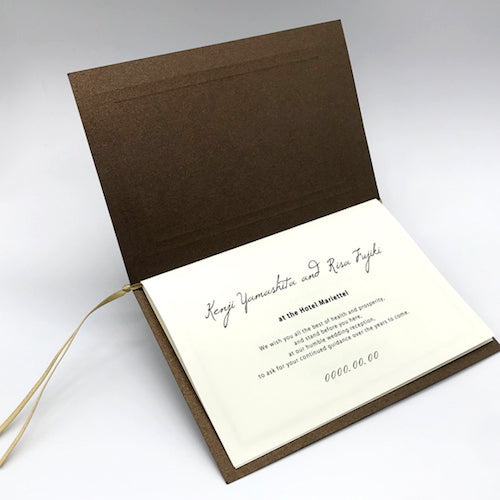 【結婚式 招待状】バレンシア チャコール(手作りキット)【結婚式 ペーパー 招待状】