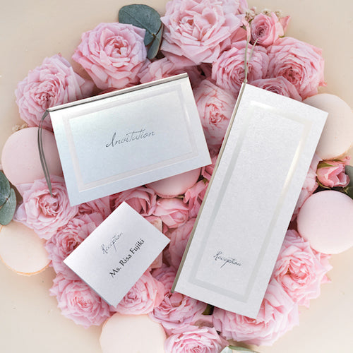 【結婚式 席札】バレンシア パールアイボリー(手作りキット)【結婚式 ペーパー 席札】