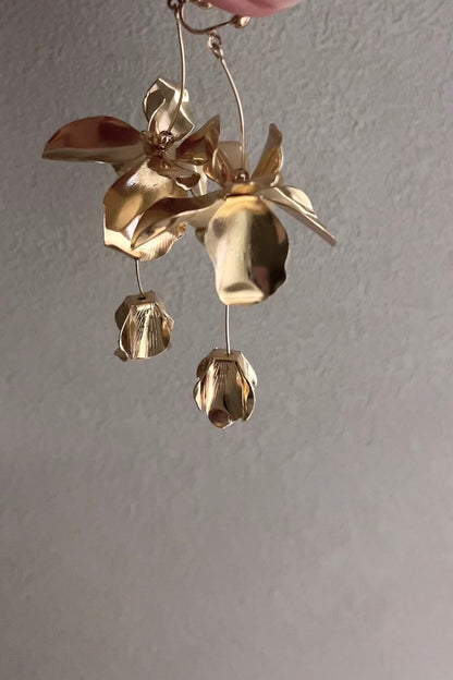 【ピアス・イヤリング】フラワーピアス/イヤリング ~ ブライダルピアス/イヤリング ~ ≪FP-12/FE-12≫【結婚式 ピアス イヤリング】