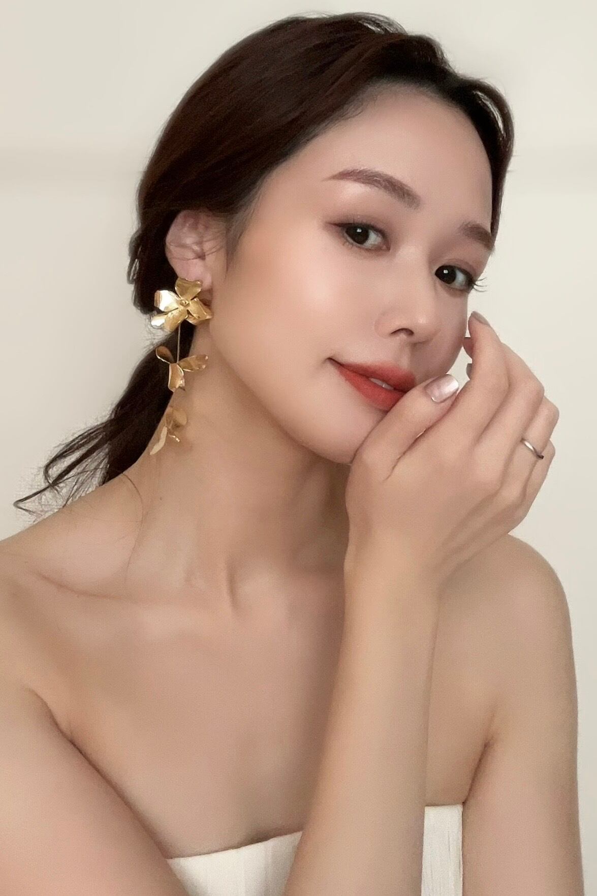 セミオーダー【ピアス・イヤリング】フラワーピアス/イヤリング ~ ブライダルピアス/イヤリング ~ ≪FP-14/FE-14≫【結婚式 ピアス イヤリング】