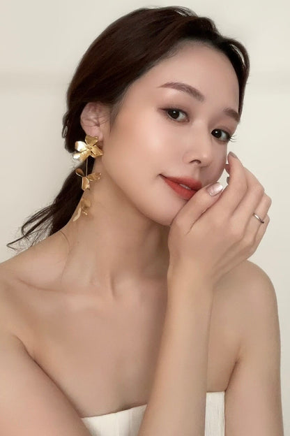 セミオーダー【ピアス・イヤリング】フラワーピアス/イヤリング ~ ブライダルピアス/イヤリング ~ ≪FP-14/FE-14≫【結婚式 ピアス イヤリング】