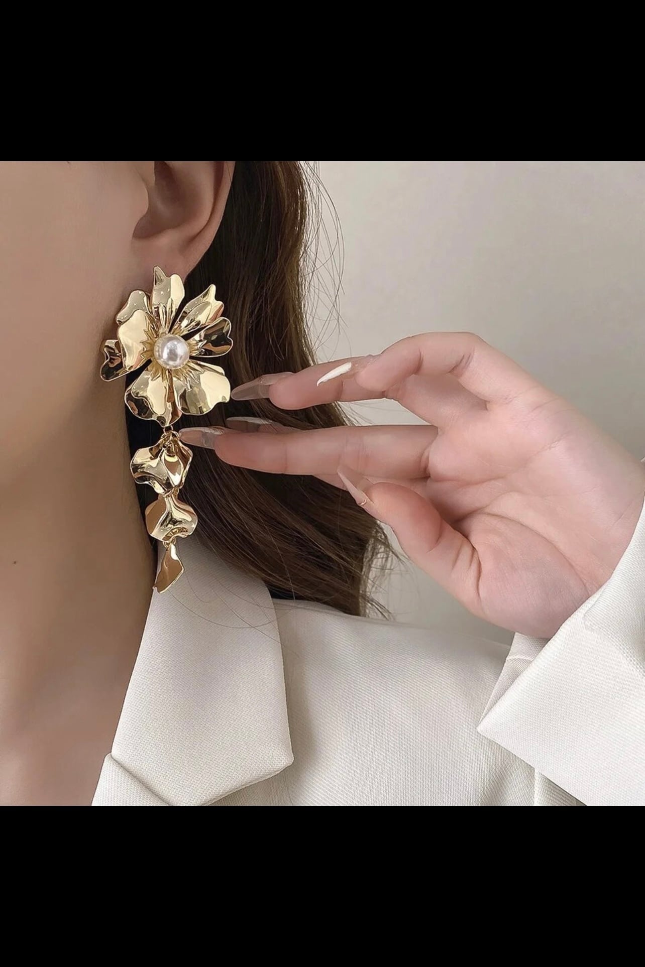 【イヤリングコンバーター対応】フラワーピアス~ ブライダルピアス~ ≪FP-15≫【結婚式 ピアス イヤリング】