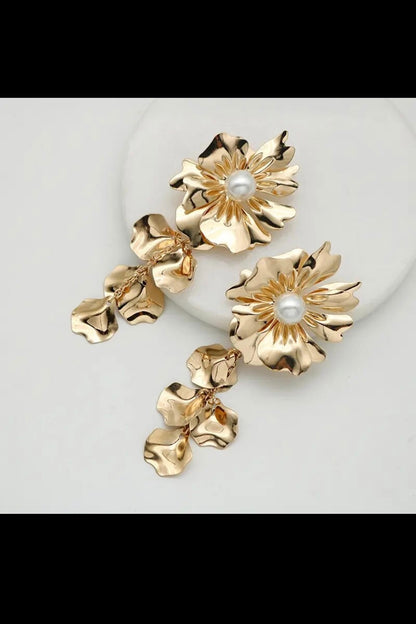 【イヤリングコンバーター対応】フラワーピアス~ ブライダルピアス~ ≪FP-15≫【結婚式 ピアス イヤリング】