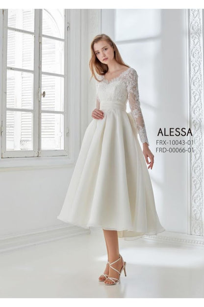 【SALE】白ドレス ミモレ丈ドレス 【販売衣装】