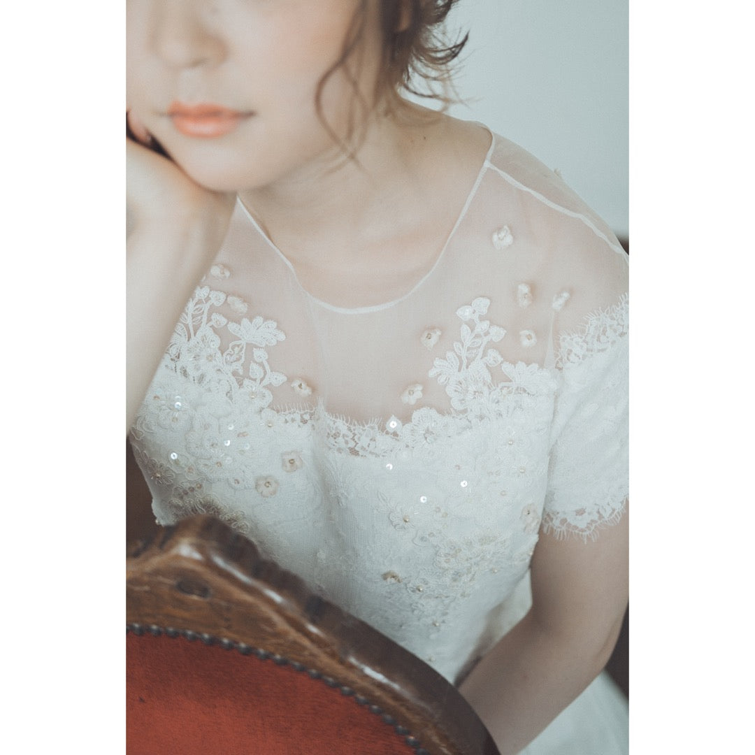 花とひかりのドレス【結婚式 カラードレス レンタル】