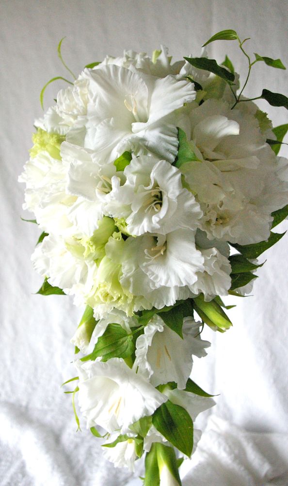 【生花】オーダーメイド/ キャスケードブーケ・クレッセントブーケ[セットプランGrace] 【結婚式 フラワー 生花 ブーケ ブートニア オーダーメイド】