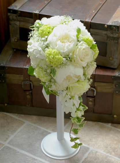 【生花】オーダーメイド/ キャスケードブーケ・クレッセントブーケ[セットプランGrace] 【結婚式 フラワー 生花 ブーケ ブートニア オーダーメイド】