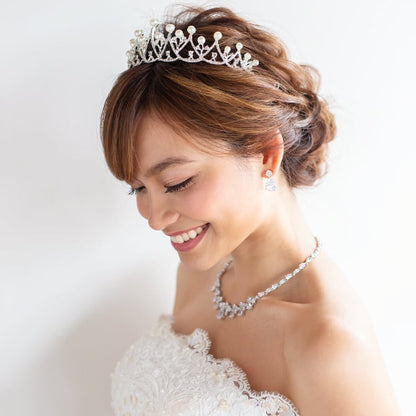 【ティアラ】pearl elegantティアラ 【結婚式　ヘアアクセサリー】