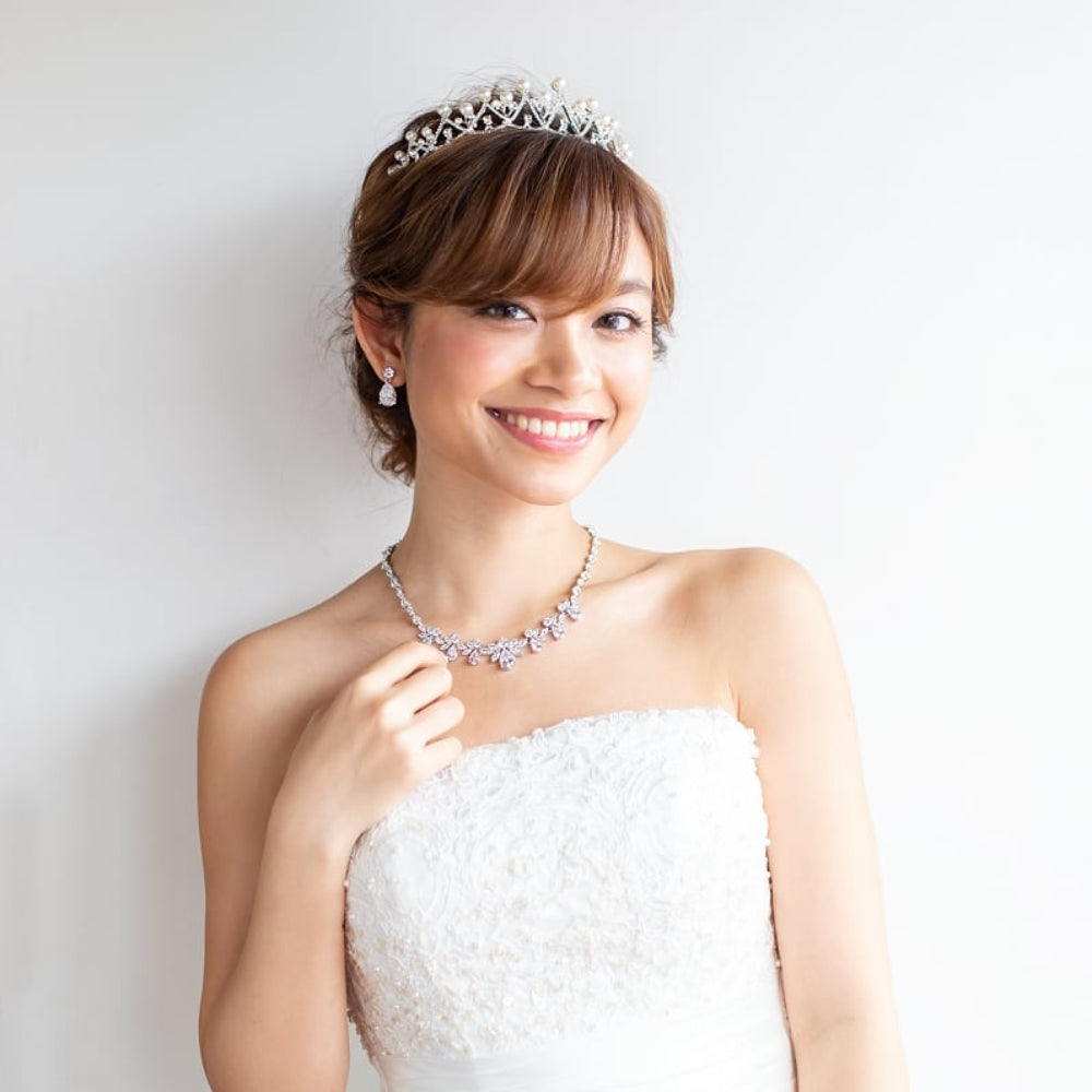 【ティアラ】pearl elegantティアラ 【結婚式　ヘアアクセサリー】