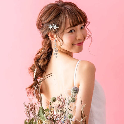 【ヘアピン】Stardustヘアピン6本セット/ブライダルアクセサリー 【結婚式 ヘアアクセサリー】